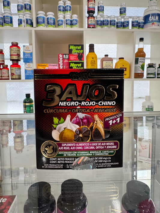 3 Ajos- Negro,Rojo,Chino