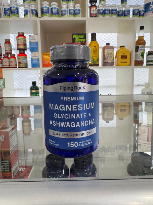 Magnesium: Glycinate & Ashwagandha 150 capsules